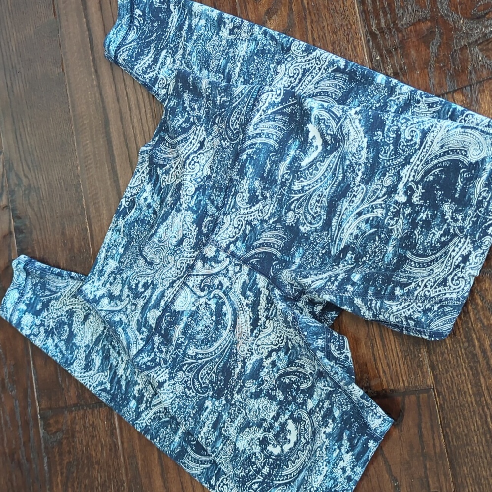 LULULEMON I Blue & White Paisley Glaze Align Full Length High Rise Leggings, 6